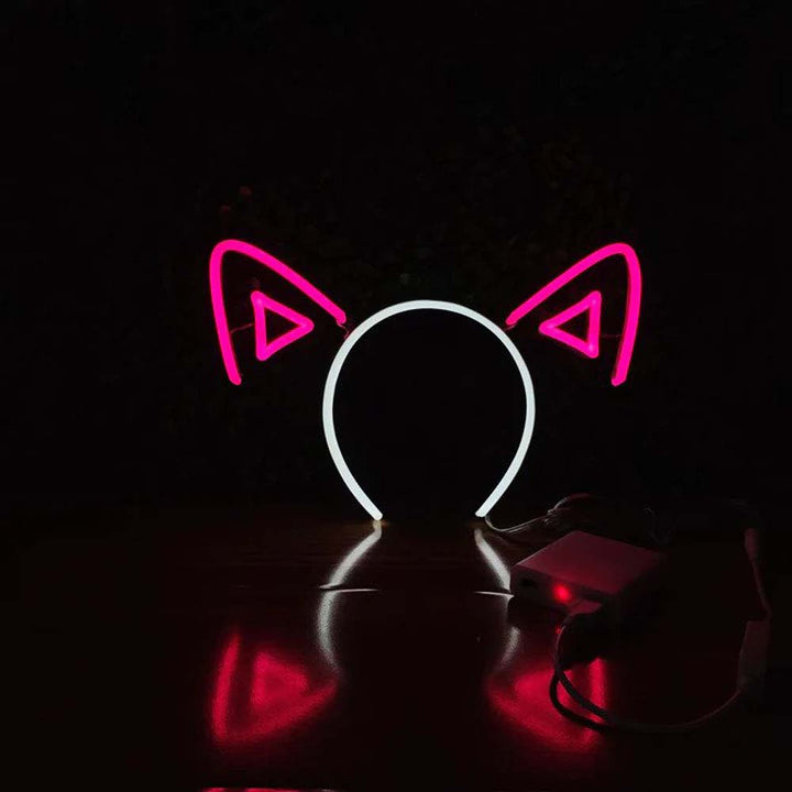 Cat Ears Headband - LED Neon Sign