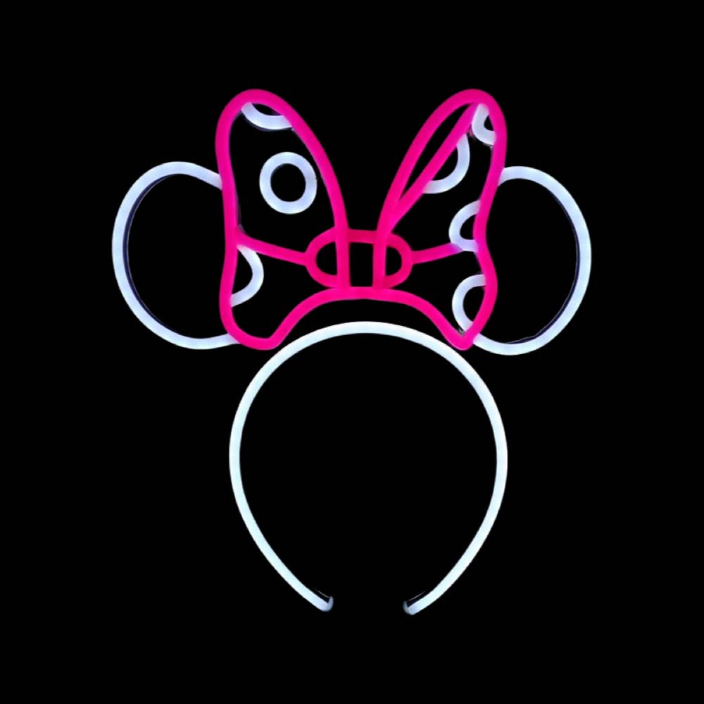 Cutesy Mouse Ears Headband - LED Neon Sign