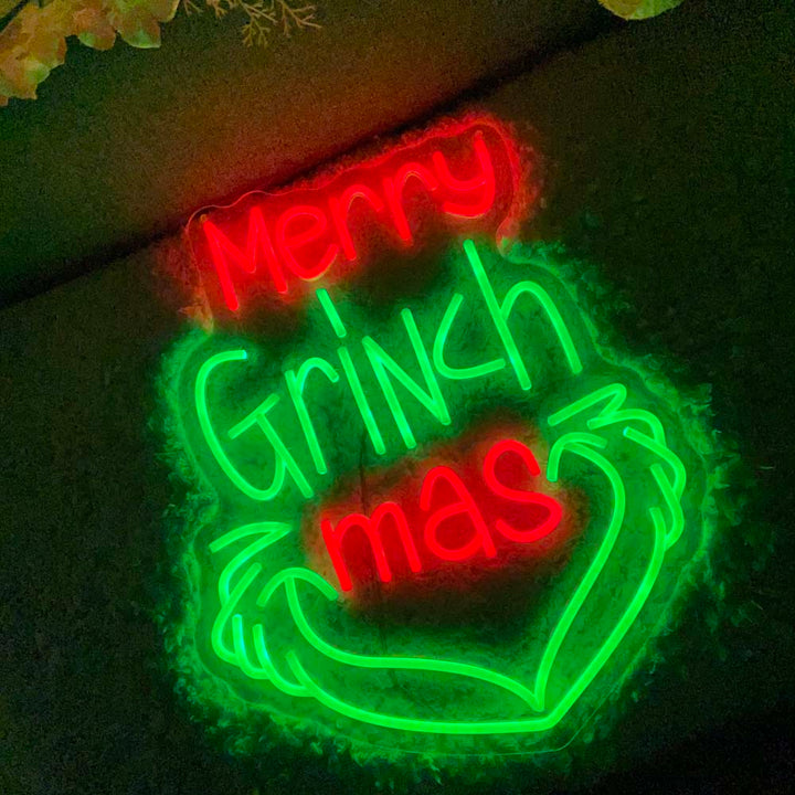 Merry Grinch mas - LED Neon Sign