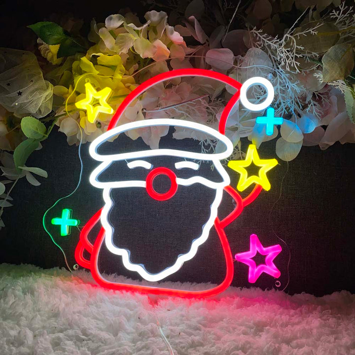 Merry Christmas Santa Claus - LED Neon Sign