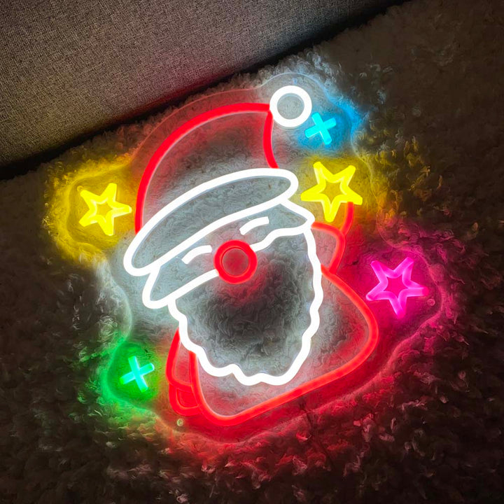 Merry Christmas Santa Claus - LED Neon Sign