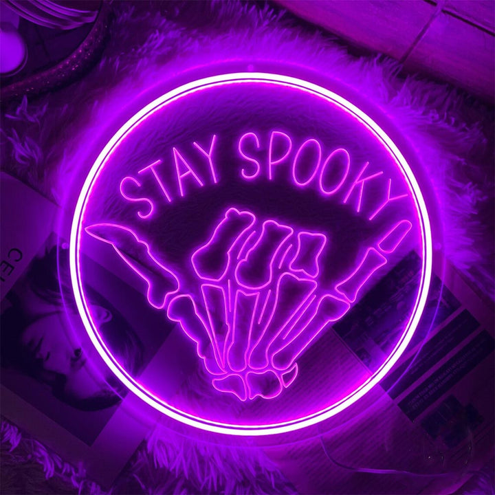 3D Engraved Halloween Stay Spooky - LED Neon Sign