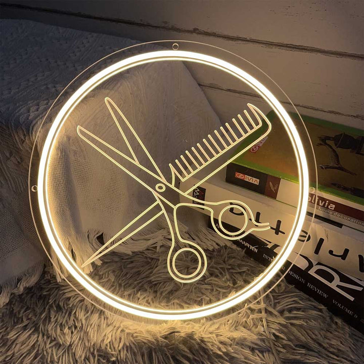 3D Engraved Hair Salon - LED Neon Sign