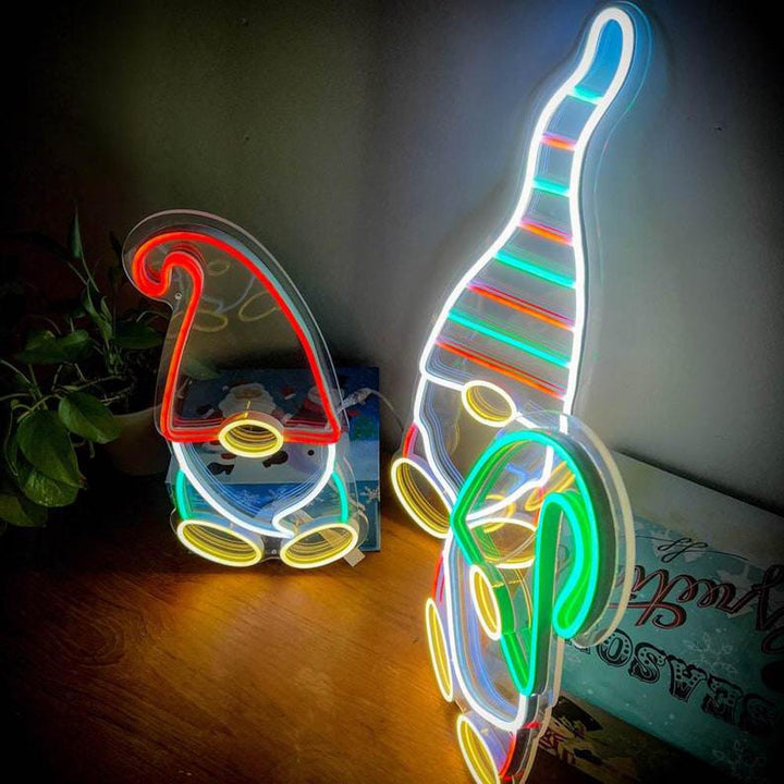 Merry Christmas Gnomes - LED Neon Sign