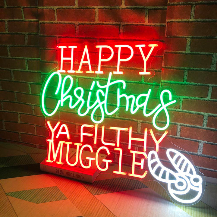 Merry Christmas Ya Filthy Muggle - LED Neon Sign