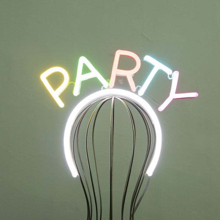 Party Time Headband - LED Neon Sign