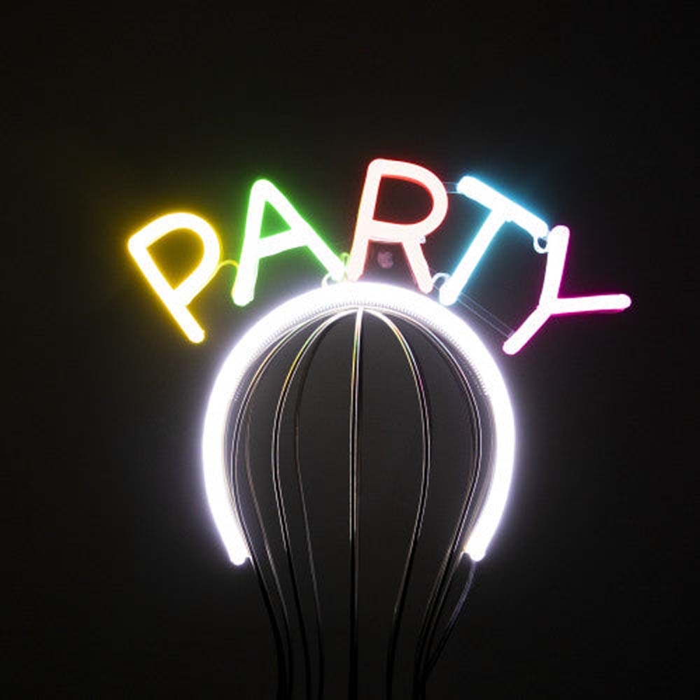 Party Time Headband - LED Neon Sign