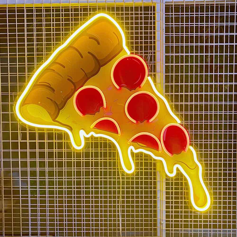 UV Printed Pizza Slice - LED Neon Sign