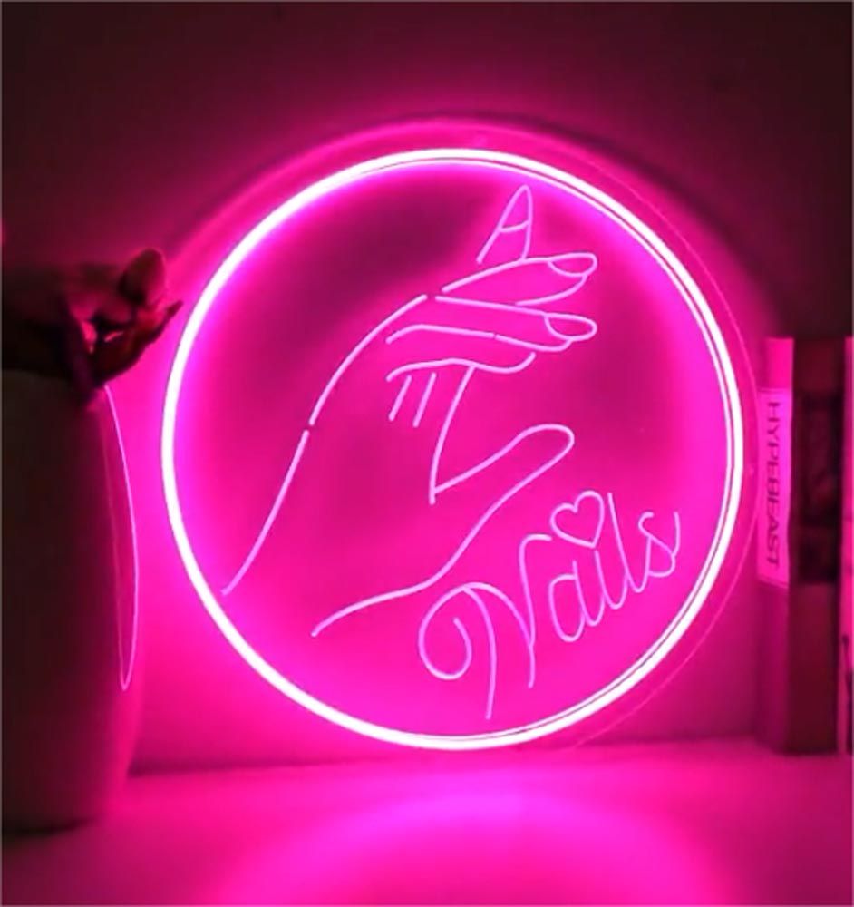 3D Engraved Nails - LED Neon Sign