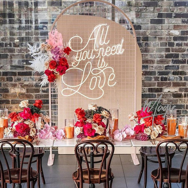 All You Need Is Love Wedding - LED Neon Sign