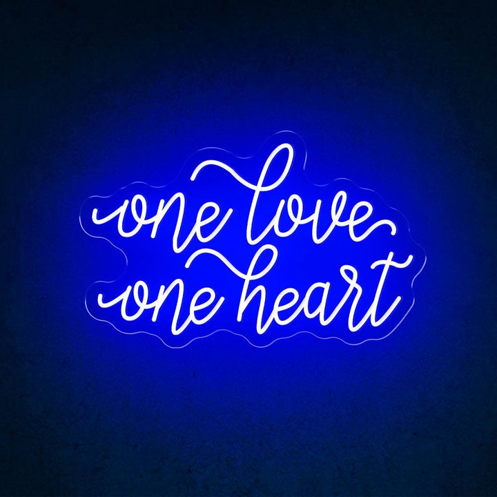 One Love One Heart - LED Neon Sign