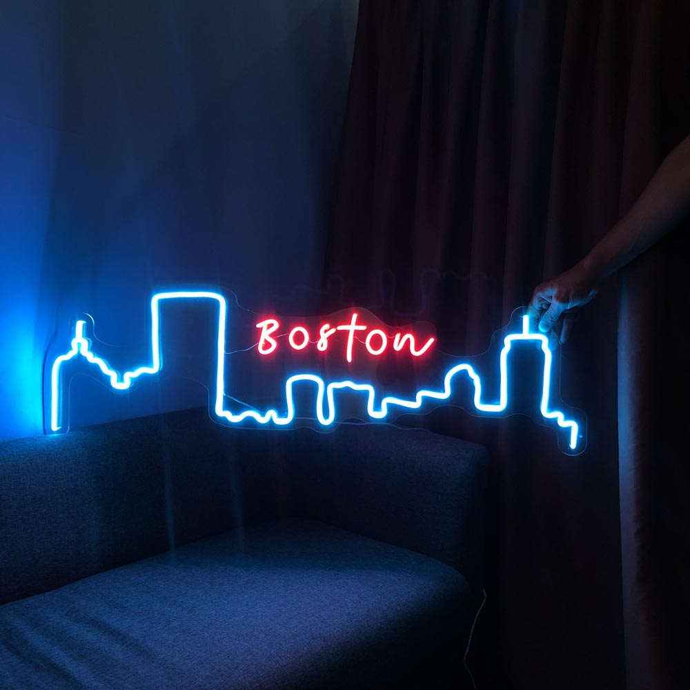 Boston City Skyline - LED Neon Sign