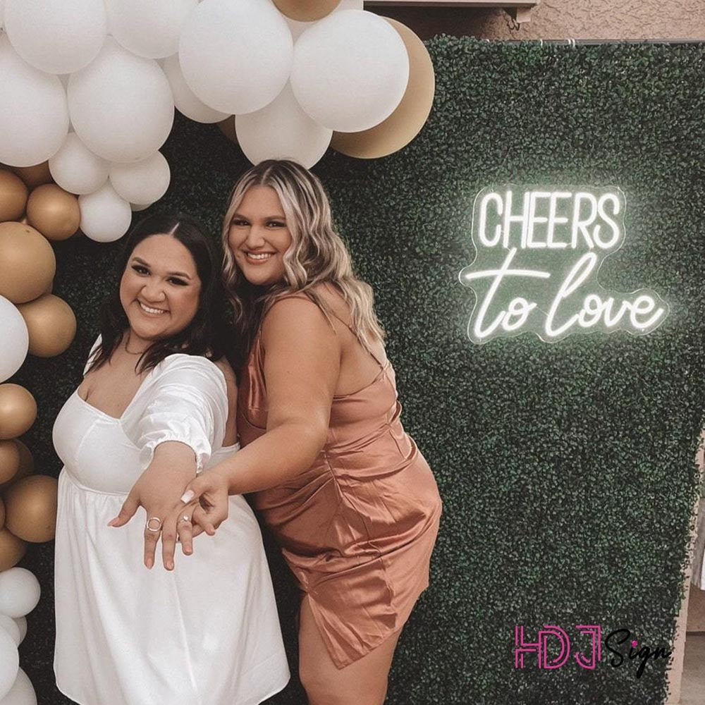 Cheers To Love Neon Sign Wedding Decoration