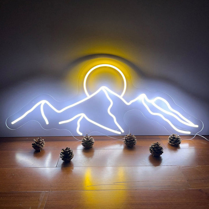 Mountain with Sunset - LED Neon Sign