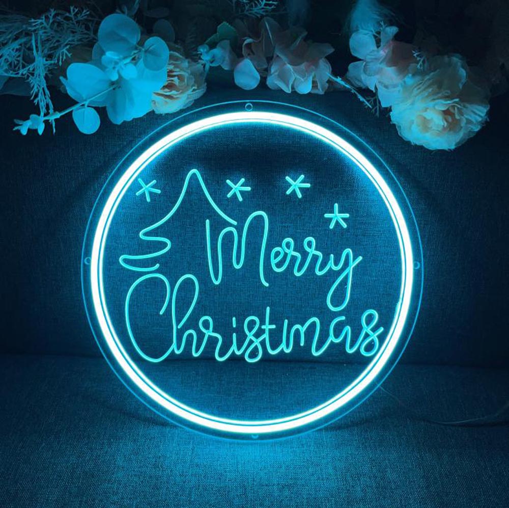 3D Engraved Merry Christmas - LED Neon Sign