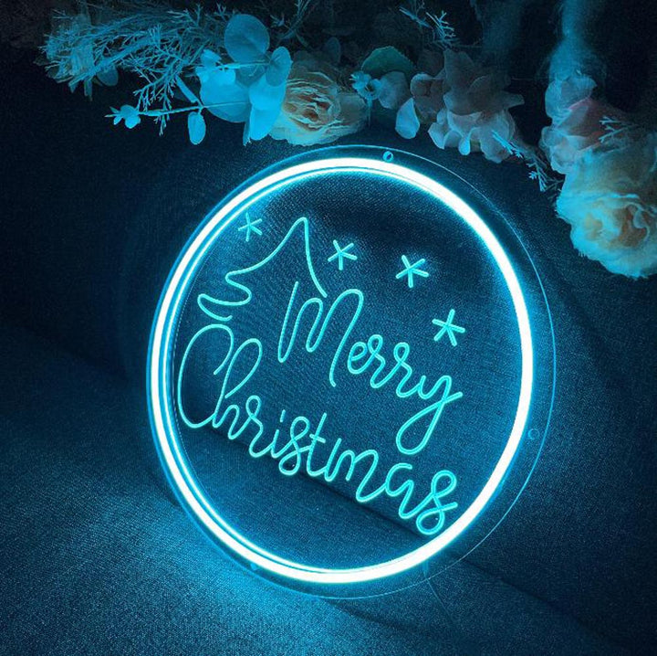 3D Engraved Merry Christmas - LED Neon Sign