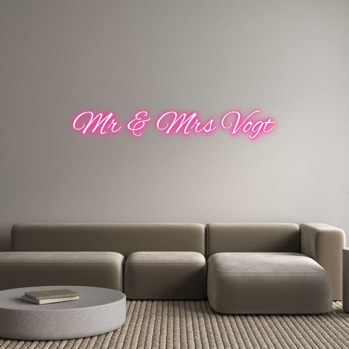 Custom Neon: Mr & Mrs Vogt