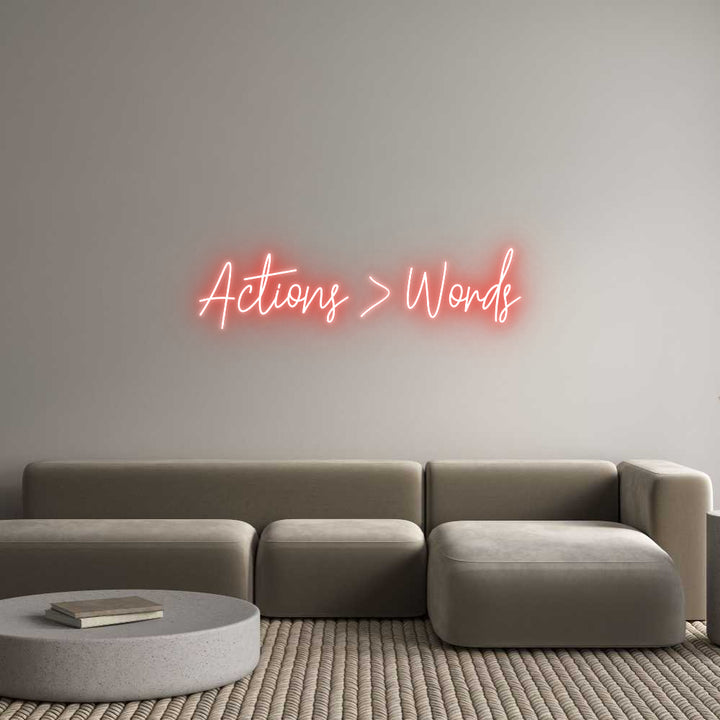 Custom Neon: Actions > Words