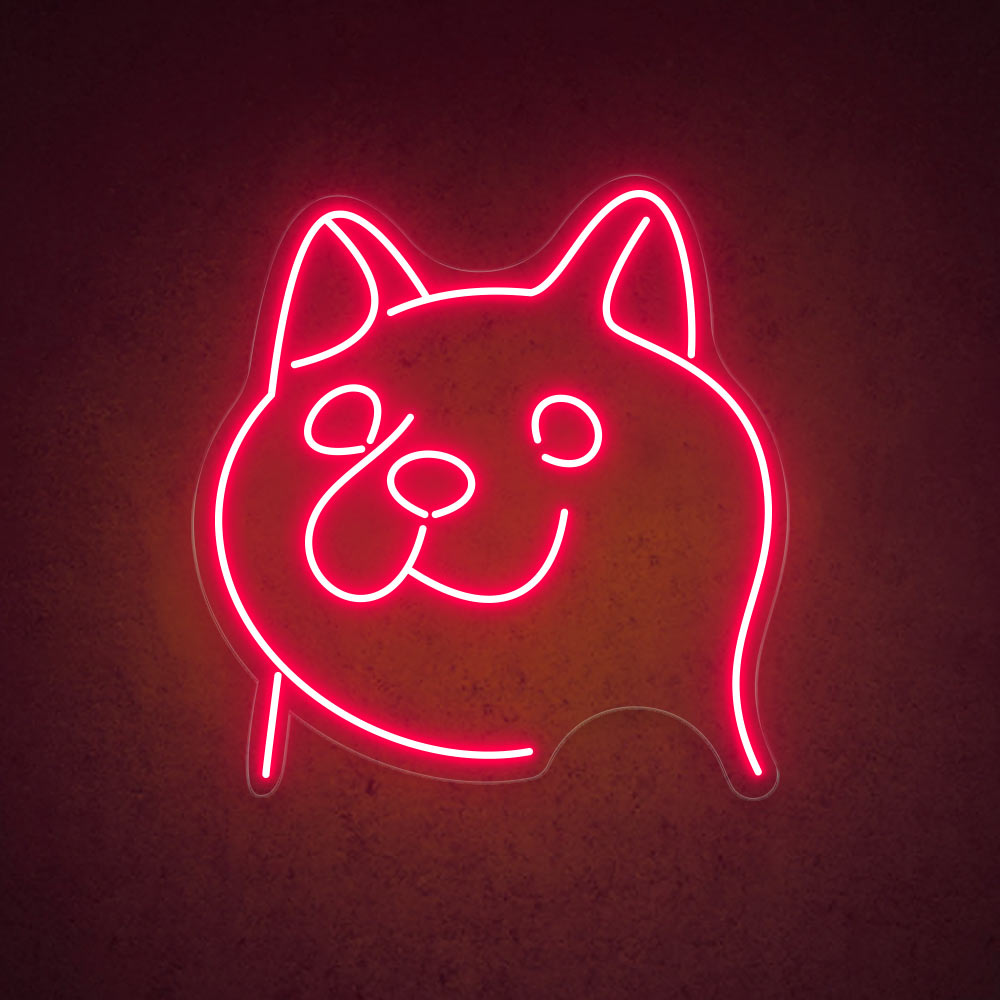 Japanese Akita Dog - LED Neon Sign