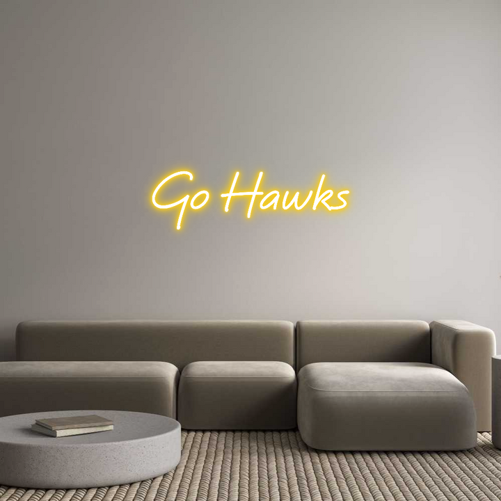 Custom Neon: Go Hawks