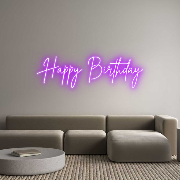 Custom Neon: Happy Birthday