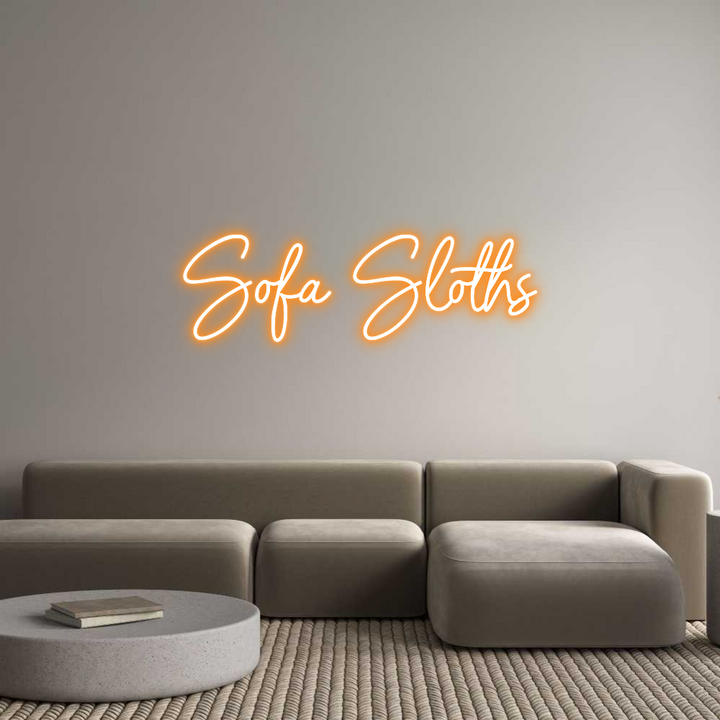 Custom Neon: Sofa Sloths