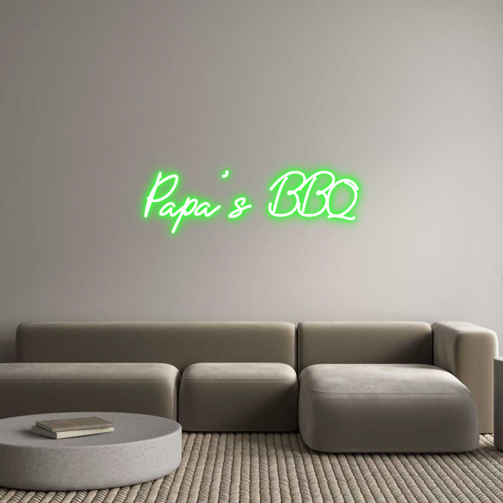 Custom Neon: Papa's BBQ