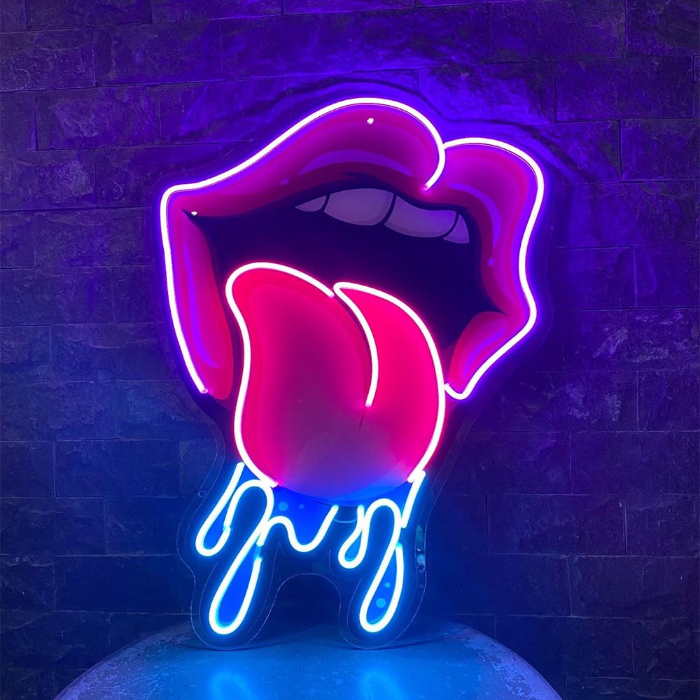 Dripping Lips | UV Printed Neon Signs | Neonoen