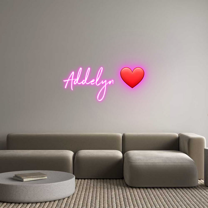 Custom Neon: Addelyn ❤