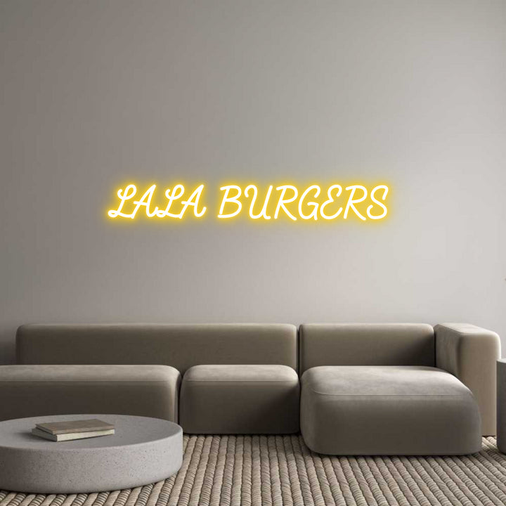 Custom Neon: LALA BURGERS