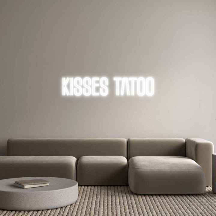 Custom Neon: Kisses tatoo