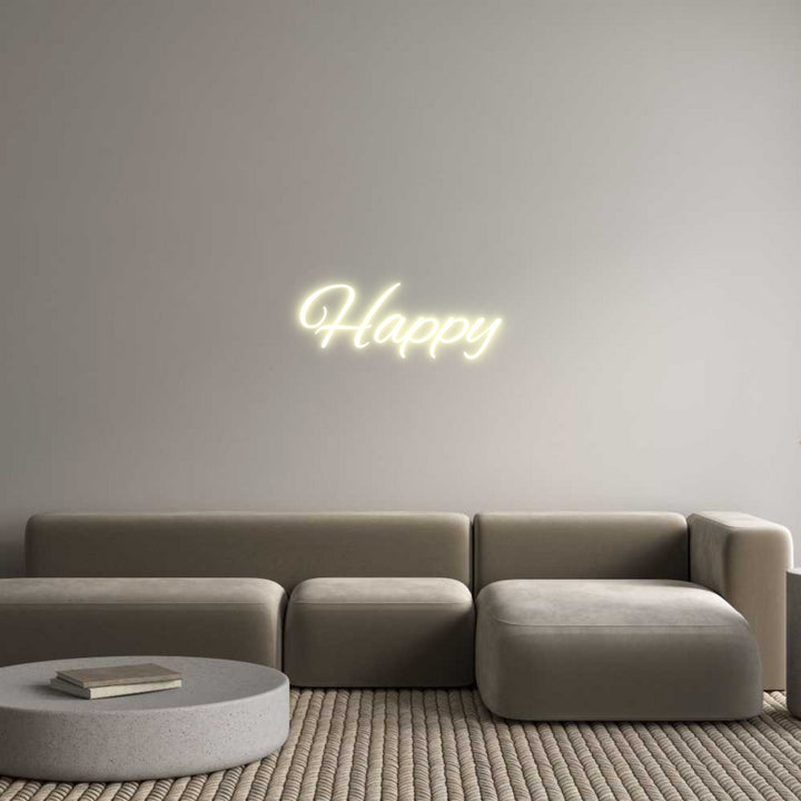 Custom Neon: Happy