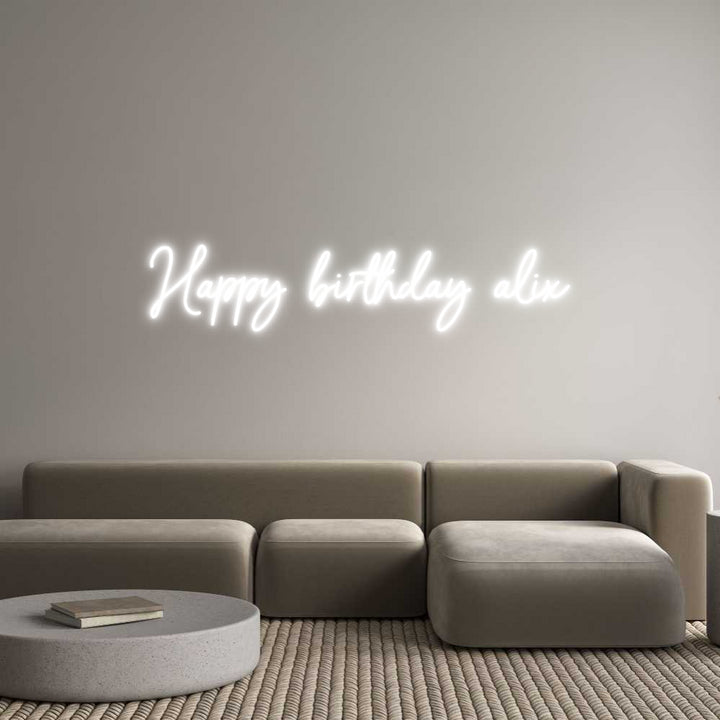 Custom Neon: Happy birthda...