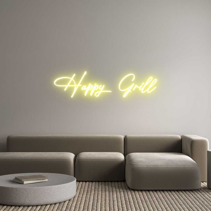 Custom Neon: Happy Grill