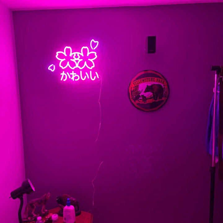 Cute Japanese Sakura かわい い - LED Neon Sign