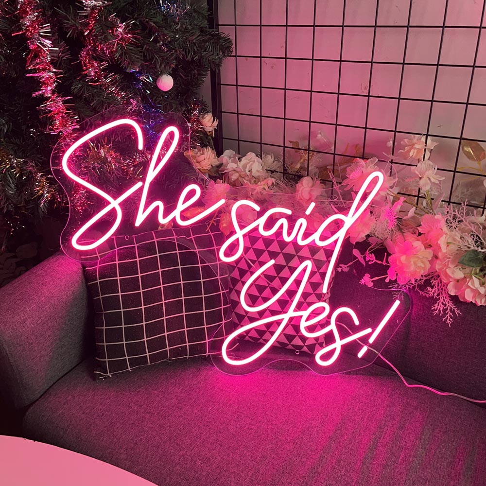 Sie sagte Ja – LED-Neonschild