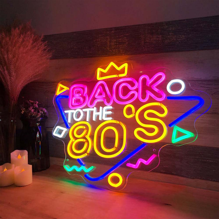 Volver a los años 80 - Letrero de neón LED