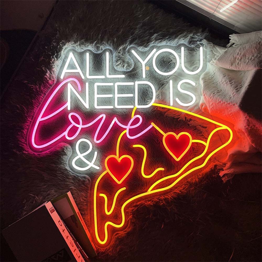 Placa Decorativa - All You Need Is Love E Pizza - 1637plmk | Leroy Merlin