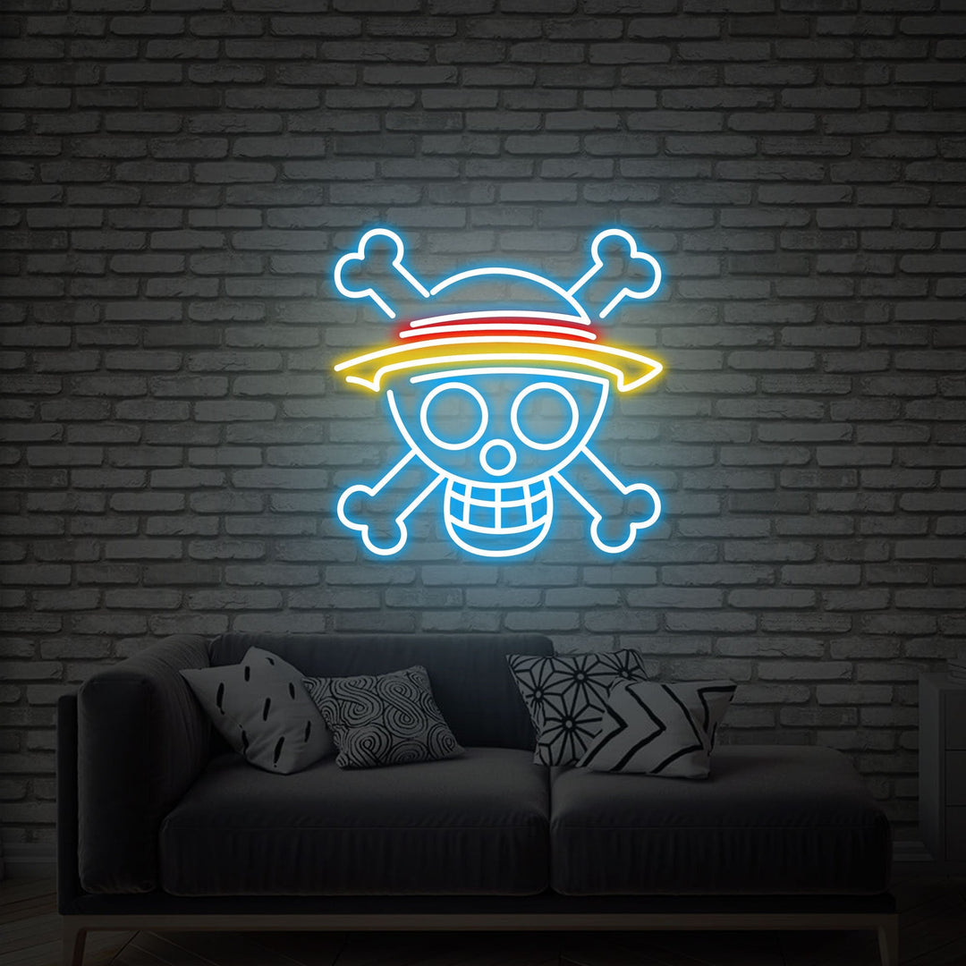 Skull Pirate - Anime Neon Sign