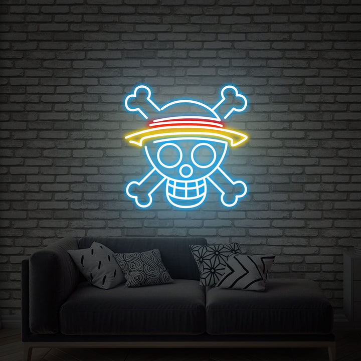 Skull Pirate - Anime Neon Sign