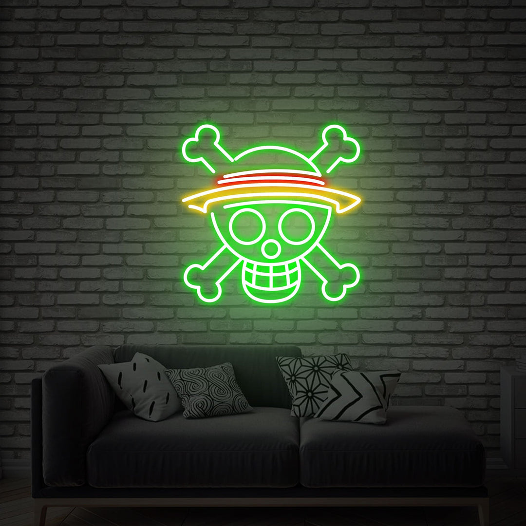 Skull Pirate - Anime Neon Sign