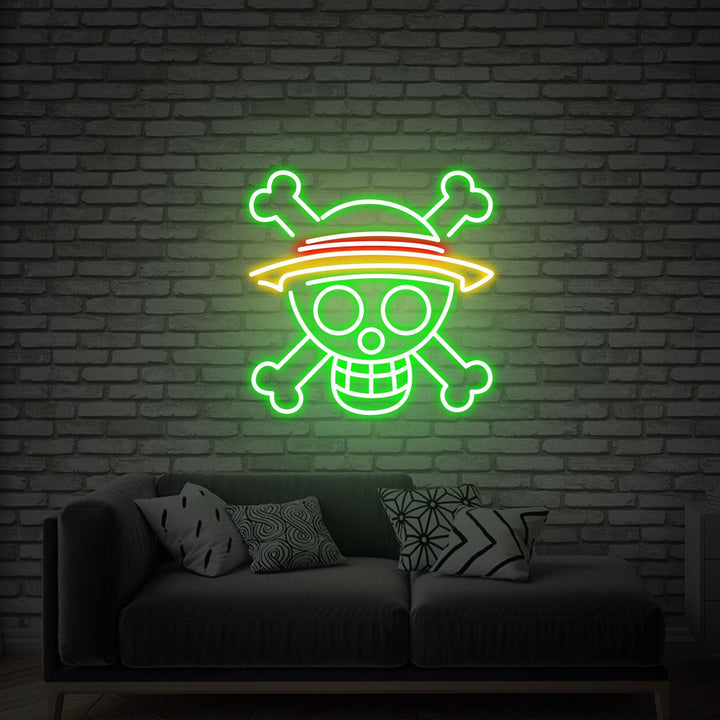 Skull Pirate - Anime Neon Sign