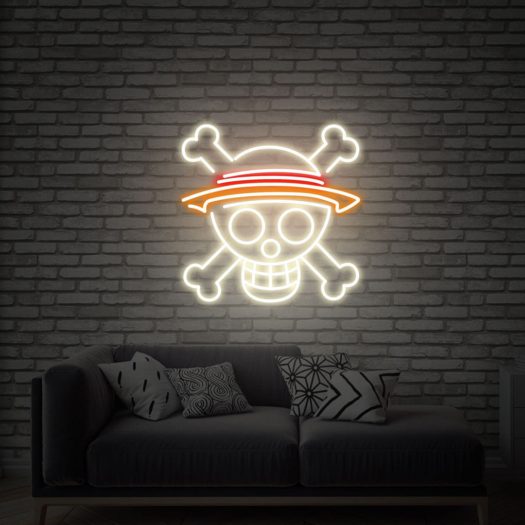 Skull Pirate - Anime Neon Sign