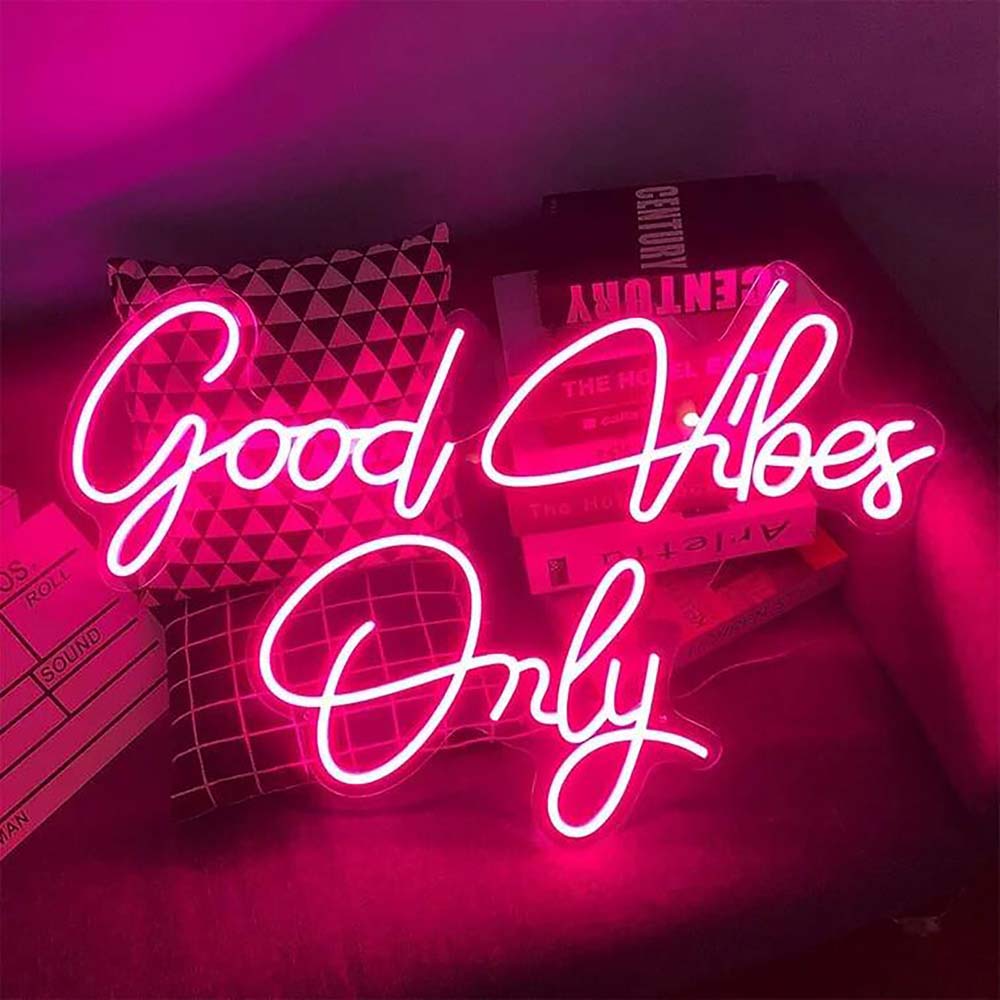 Good Vibes Only - Letrero de neón LED