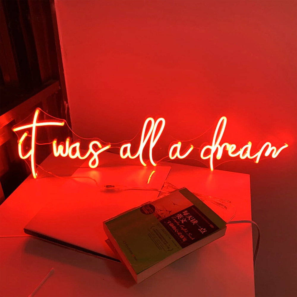 Es war alles ein Traum – LED-Neonschild