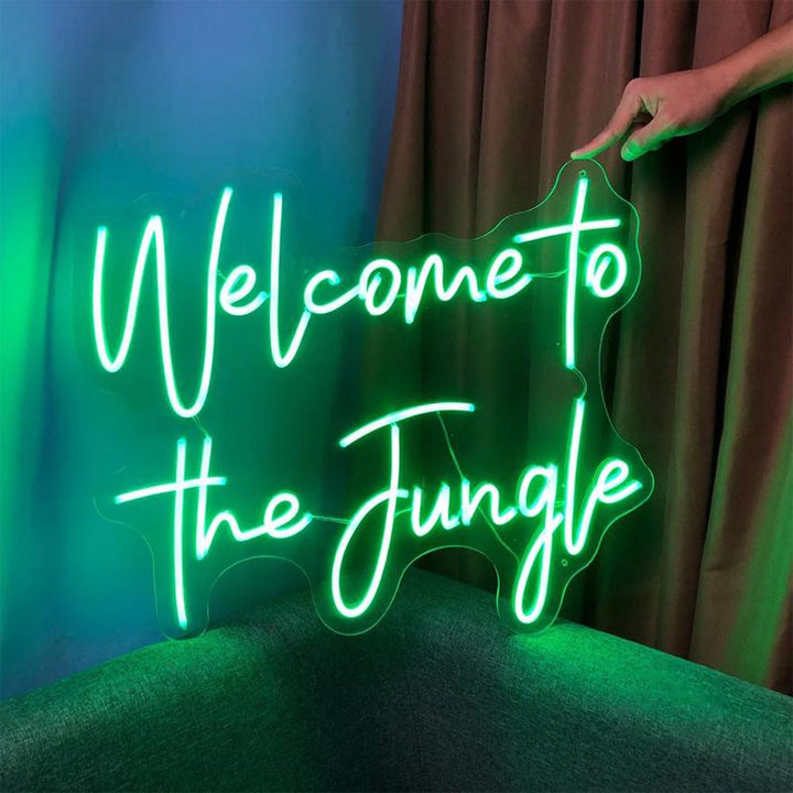 Bienvenido a la jungla - Letrero de neón LED