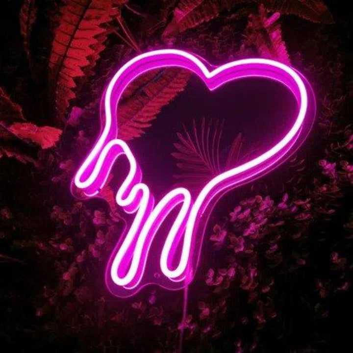 Dripping Heart Mirror - LED Neon Sign