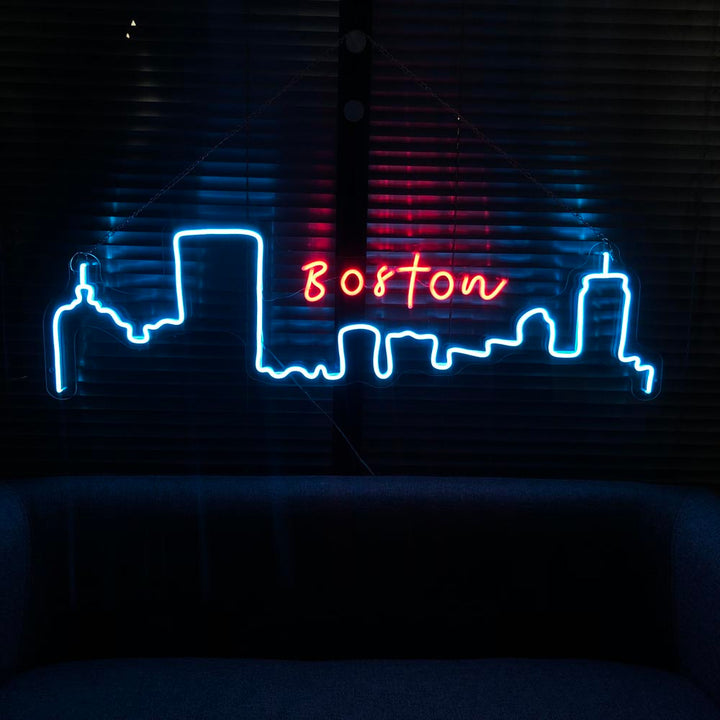 Boston City Skyline – LED-Neonschild
