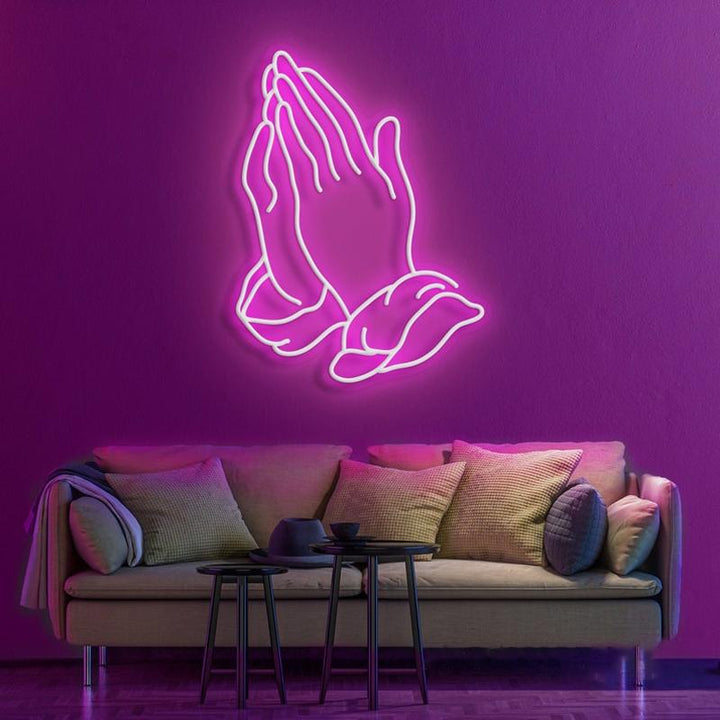 Praying Gesture - LED Neon Sign