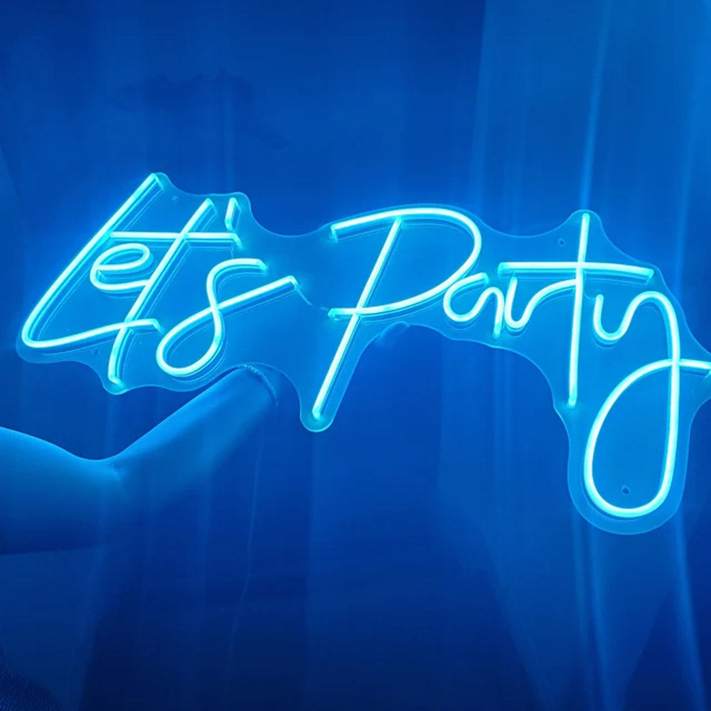 Let's Party - Letrero de neón LED